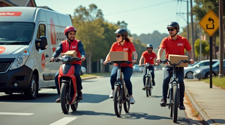 Delivery drivers in Melbourne doing their duty