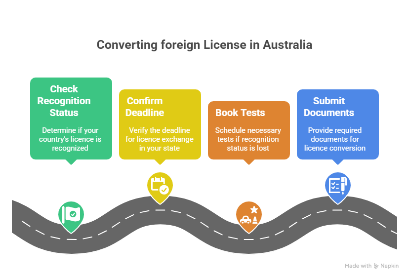 Converting foreign License in Australia