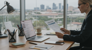 woman is reading aussie resume format