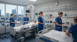 Nurses working in a Perth hospital representing nursing jobs in Perth Australia.